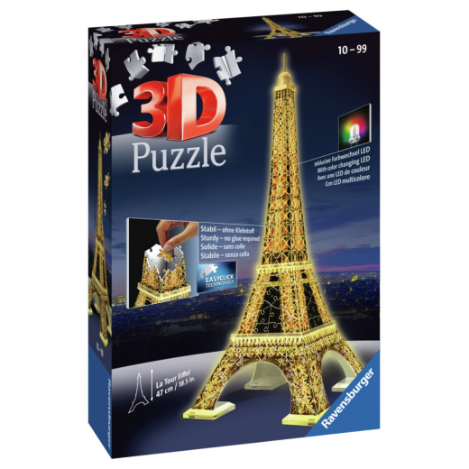 Eiffel Tower Night Edition 3D - 216 Palaa ryhmässä PALAPELIT / 3D palapelit @ Spelexperten (10412579)