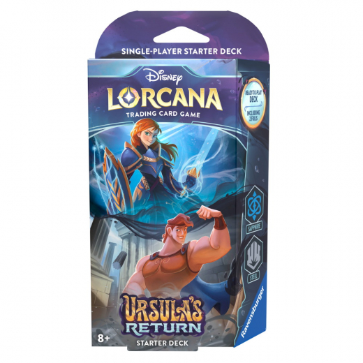 Disney Lorcana TCG: Ursula's Return Starter Deck - Sapphire & Steel ryhmässä SEURAPELIT / Korttipelit @ Spelexperten (11098327-AH)