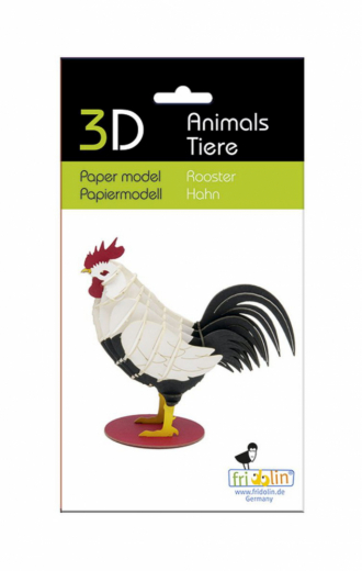 3D paper puzzle, Rooster ryhmässä PALAPELIT / Mallirakennus @ Spelexperten (158131)