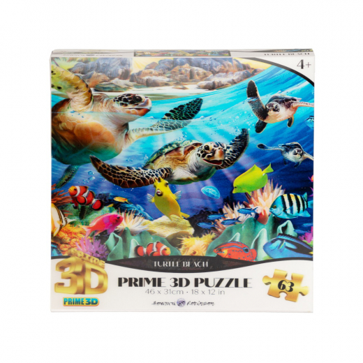 Puzzle - Turtle Beach 63 pieces ryhmässä PALAPELIT / Lasten palapelit @ Spelexperten (41040001-02)