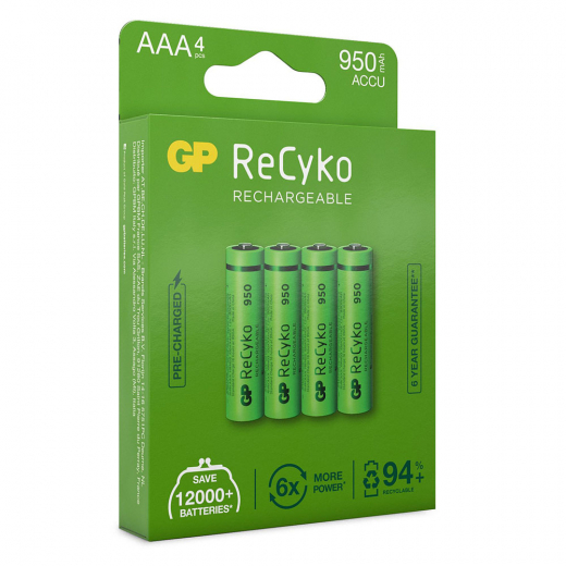 GP ReCyko AAA-battery, 950mAh, 4-pc ryhmässä LELUT @ Spelexperten (GP-201215)