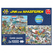Jan Van Haasteren Traffic Chaos & By Air, Land and Sea 2x1000 Palaa