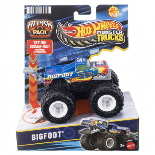 Hot Wheels Monster Trucks Attack - Bigfoot ryhmässä LELUT / Leluajoneuvot / Hot Wheels @ Spelexperten (02026041-3)