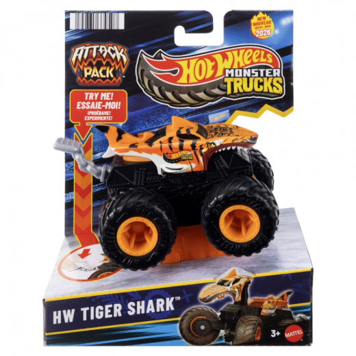 Hot Wheels Monster Trucks Attack - HW Tiger Shark ryhmässä LELUT / Leluajoneuvot / Hot Wheels @ Spelexperten (02026041-4)