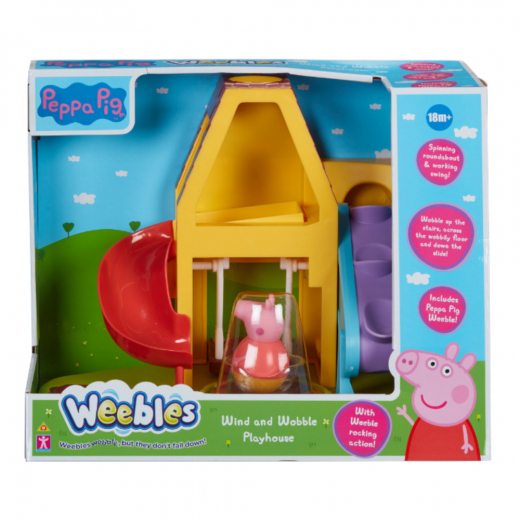 Weebles - Peppa Pig Wind And Wobble Playhouse ryhmässä LELUT / Figuurit ja leikkisarjat @ Spelexperten (07483)