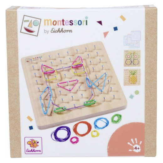 Montessori Geo Board ryhmässä LELUT / Lasten & vauvojen / Lasten ja vauvojen lelut @ Spelexperten (100006050)