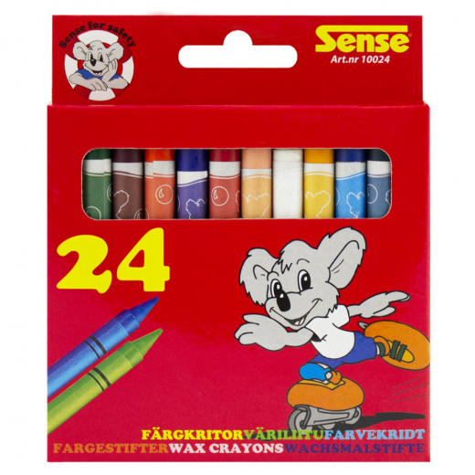 Sense - Crayons 24-Pack ryhmässä LELUT / Luo & maalaa @ Spelexperten (10024)