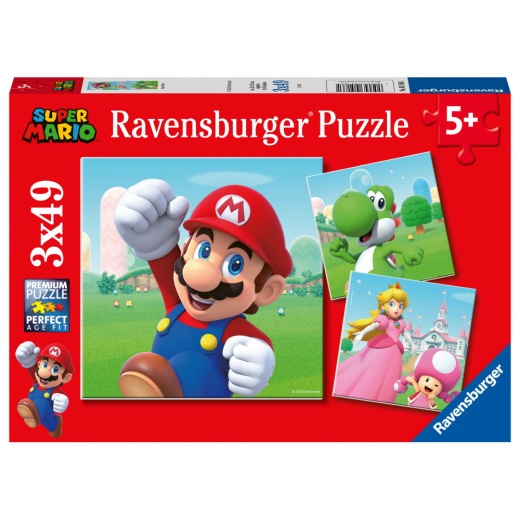 Ravensburger Super Mario 3x49 Palaa ryhmässä PALAPELIT / Lasten palapelit @ Spelexperten (10105186)