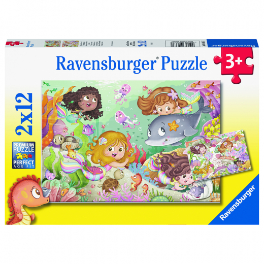 Ravensburger: Fairies and Mermaids 2x12 Palaa ryhmässä PALAPELIT / Lasten palapelit @ Spelexperten (10105663)