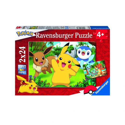 Ravensburger: Pokémon 2x24 Palaa ryhmässä PALAPELIT / Lasten palapelit @ Spelexperten (10105668)