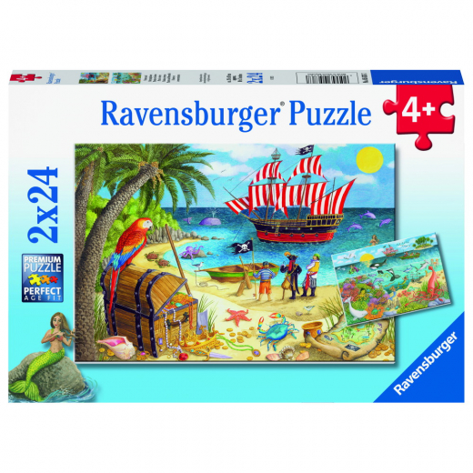 Ravensburger: Pirates And Mermaids 2x24 Palaa ryhmässä PALAPELIT / Lasten palapelit @ Spelexperten (10105676)