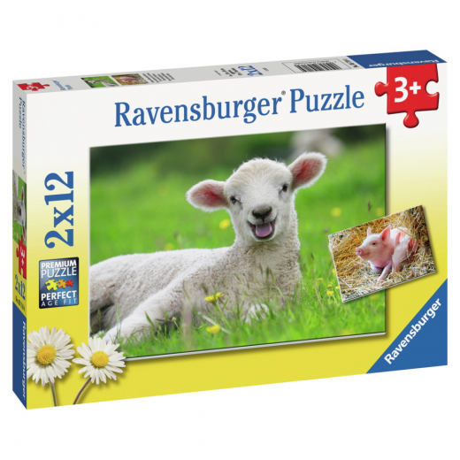 Ravensburger Farm Animal Babies 2x12 Palaa ryhmässä PALAPELIT / Lasten palapelit @ Spelexperten (10105718)