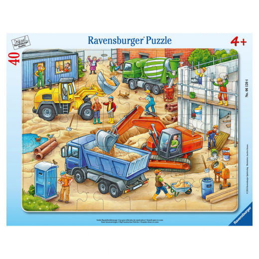 Ravensburger: Suuret rakennusajoneuvot 40 Palaa ryhmässä PALAPELIT / Lasten palapelit @ Spelexperten (10106120)