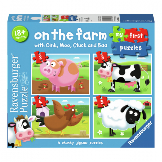 Ravensburger: On The Farm 2-5 Palaa ryhmässä PALAPELIT / Lasten palapelit @ Spelexperten (10107302)