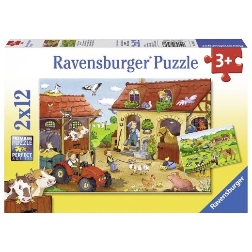 Ravensburger: Working on the Farm 2x12 Palaa ryhmässä PALAPELIT / Lasten palapelit @ Spelexperten (10107560)