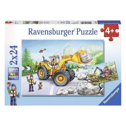 Ravensburger: Diggers at Work 2x24 Palaa ryhmässä PALAPELIT / Lasten palapelit @ Spelexperten (10107802)