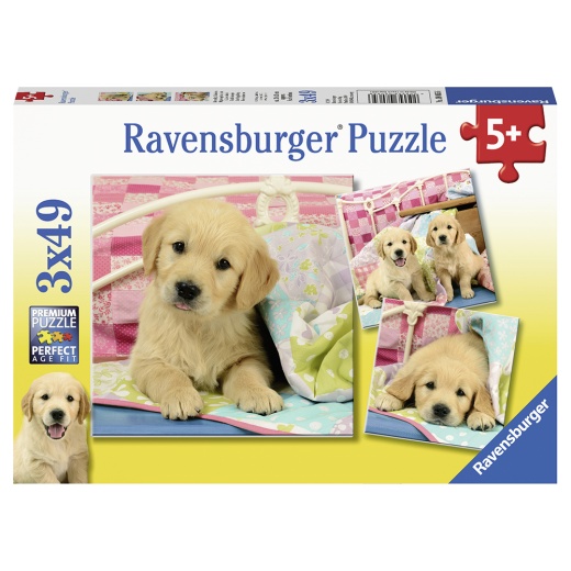 Ravensburger: Cute Puppy Dogs 3x49 Palaa ryhmässä PALAPELIT / Lasten palapelit @ Spelexperten (10108065)
