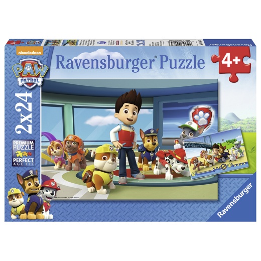 Ravensburger: Paw Patrol 2x24 Palaa ryhmässä PALAPELIT / Lasten palapelit @ Spelexperten (10109085)