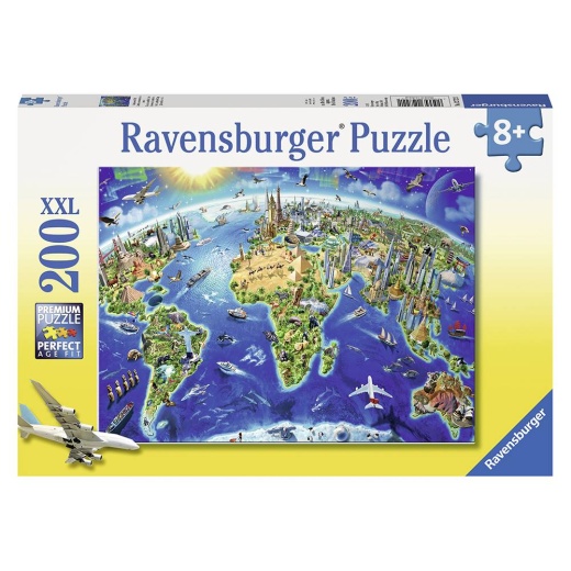 Ravensburger: World Landmarks Map - 200 Palaa ryhmässä PALAPELIT / < 750 palaa @ Spelexperten (10112722)