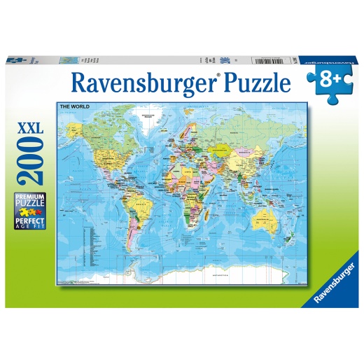 Ravensburger: Map of the World XXL - 200 Palaa ryhmässä PALAPELIT / < 750 palaa @ Spelexperten (10112890)