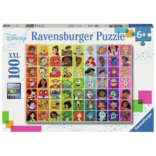 Ravensburger: Disney Colour Palette 100 palaa XXL ryhmässä PALAPELIT / < 750 palaa @ Spelexperten (10113332)