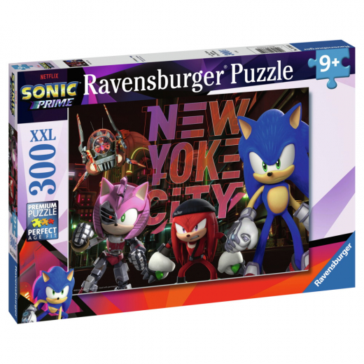 Ravensburger: Sonic Prime - New York City Palaa 300 XXL ryhmässä PALAPELIT / < 750 palaa @ Spelexperten (10113384)