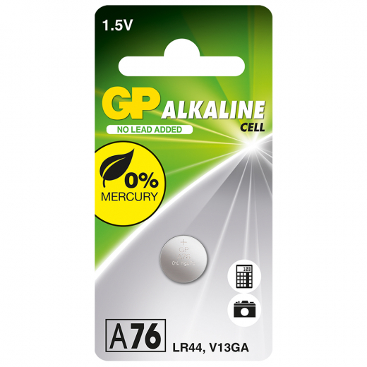 GP 1,5V, LR44/A76, 1-pc ryhmässä LELUT / Akut & laturit @ Spelexperten (102002)