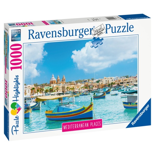 Ravensburger Mediterranean Malta 1000 Palaa ryhmässä PALAPELIT / 1000 palaa @ Spelexperten (10214978)