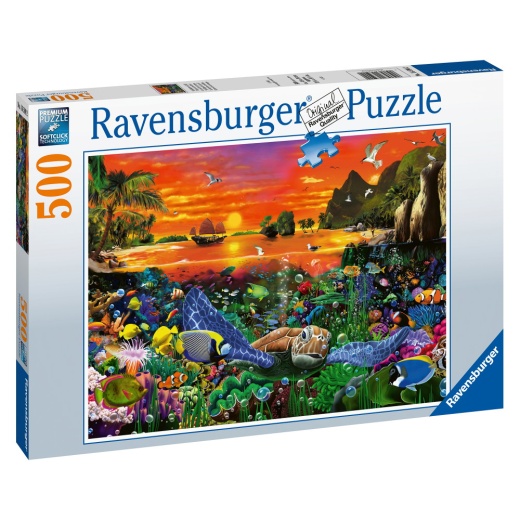 Ravensburger - Turtle in the Reef 500 palaa ryhmässä PALAPELIT / < 625 palaa @ Spelexperten (10216590)