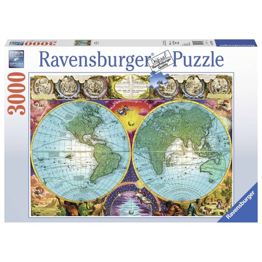 Ravensburger : Antique Map 3000 palaa ryhmässä  @ Spelexperten (10217074)