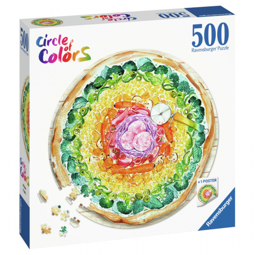Ravensburger - Circle of Colors - Pizza 500 Palaa ryhmässä PALAPELIT / < 750 palaa @ Spelexperten (10217347)