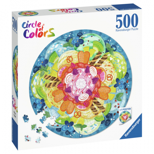 Ravensburger - Circle of Colors - Ice Cream 500 Palaa ryhmässä PALAPELIT / < 750 palaa @ Spelexperten (10217348)