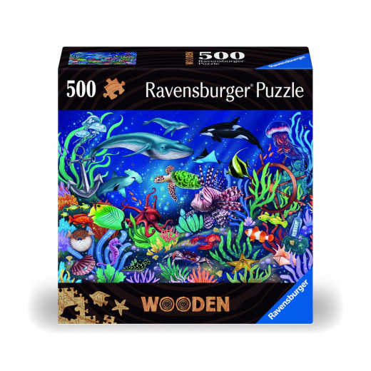 Ravensburger: Wooden Under the Sea 500 Palaa ryhmässä PALAPELIT / < 750 palaa @ Spelexperten (10217515)