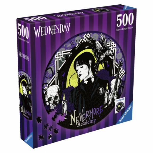 Ravensburger: Wednesday Nevermore Academy 500 Palaa ryhmässä PALAPELIT / < 750 palaa @ Spelexperten (10217573)