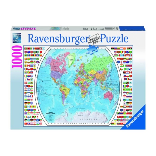 Ravensburger : Political World Map - 1000 palaa ryhmässä PALAPELIT / 1000 palaa @ Spelexperten (10219633)