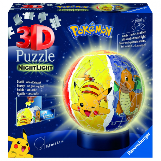 Ravensburger 3D - Pokémon med nattlampa 74 Palaa ryhmässä PALAPELIT / 3D palapelit @ Spelexperten (10311547)