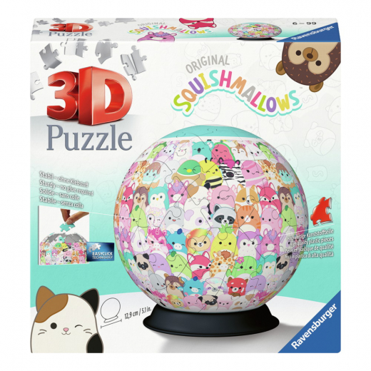 Ravensburger 3D  Squishmallows Ball 72 Paala ryhmässä PALAPELIT / 3D palapelit @ Spelexperten (10311583)