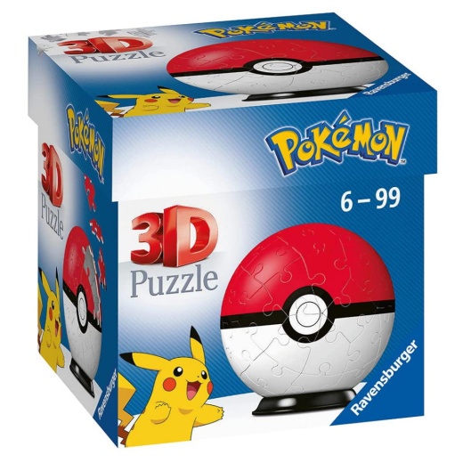 Ravensburger 3D Pokémon Pokeball Red 55 Paala ryhmässä PALAPELIT / 3D palapelit @ Spelexperten (10382722R)