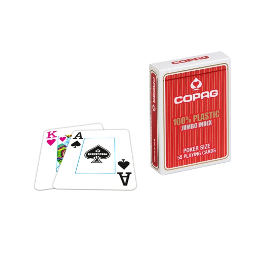 Copag Jumbo Face Red ryhmässä SEURAPELIT / Pokeri & kasino / Poker @ Spelexperten (104001344a)