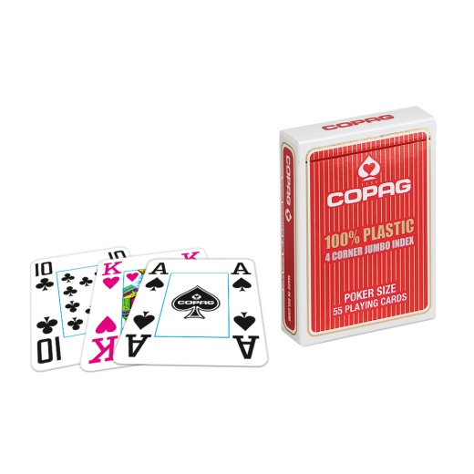 Copag Jumbo Face 4 Pips Red ryhmässä SEURAPELIT / Pokeri & kasino / Poker @ Spelexperten (104009324a)