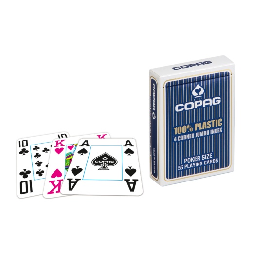 Copag Jumbo Face 4 Pips Blue ryhmässä SEURAPELIT / Pokeri & kasino / Poker @ Spelexperten (104009324b)