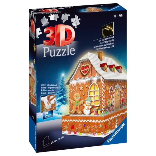 Ravensburger 3D - Ginger Bread House 257 Palaa ryhmässä PALAPELIT / 3D palapelit @ Spelexperten (10411237)