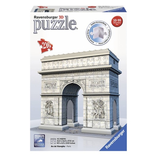 Ravensburger 3D - Arc de Triomphe - 216 Palaa ryhmässä  @ Spelexperten (10412514)