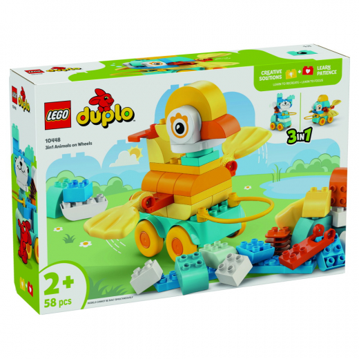 LEGO Duplo - Eläimiä pyörien päällä – 3in1-setti ryhmässä LELUT / LEGO / LEGO Duplo @ Spelexperten (10448)