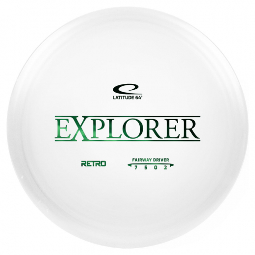 Latitude 64° Retro Explorer White ryhmässä ULKOPELIT / Disc Golf & frisbee / Fairway Drivers @ Spelexperten (104806)