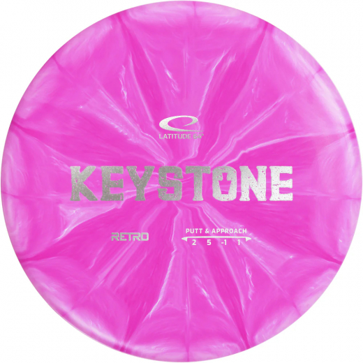 Latitude 64° Retro Burst Keystone Pink White ryhmässä ULKOPELIT / Disc Golf & frisbee / Putt & approach @ Spelexperten (105234)