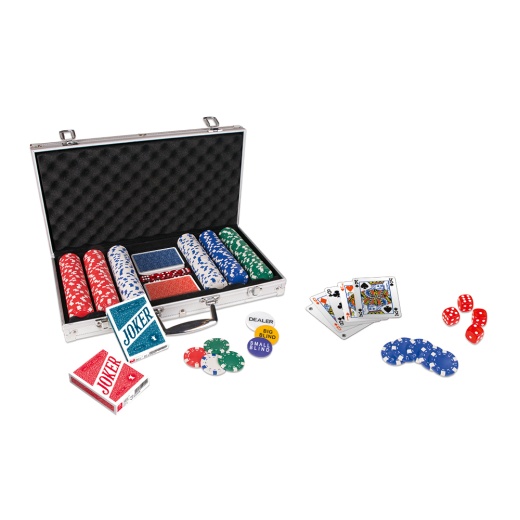 Joker Poker Set 300 Aluminium ryhmässä SEURAPELIT / Pokeri & kasino / Pokerisetti @ Spelexperten (106010337)