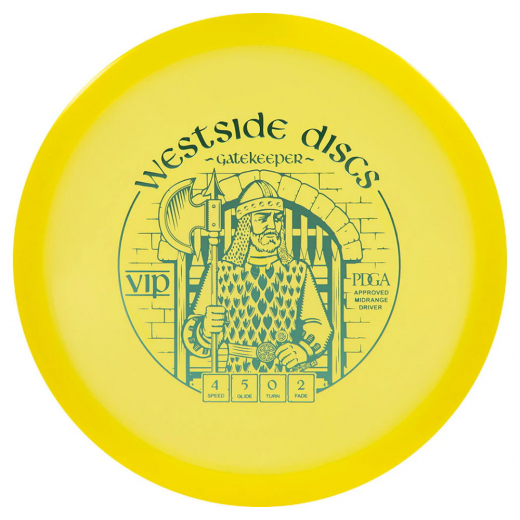 Westside Discs VIP Gatekeeper Yellow ryhmässä ULKOPELIT / Disc Golf & frisbee / Midrange @ Spelexperten (106050)