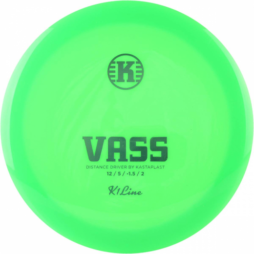 Kastaplast K1 Vass Lime Green ryhmässä ULKOPELIT / Disc Golf & frisbee / Distance Drivers @ Spelexperten (108247)