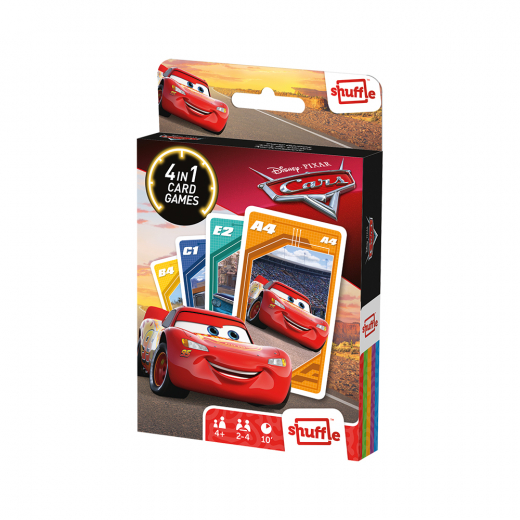 Shuffle - Card Game Cars 4 in 1 ryhmässä SEURAPELIT / Lastenpelit @ Spelexperten (108456992)